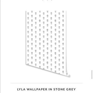 Brooke & Lou Lyla Wallpaper - Stone Gray